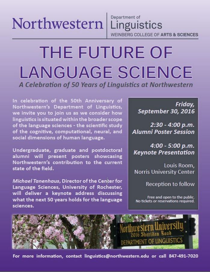 the future of language science event flyer